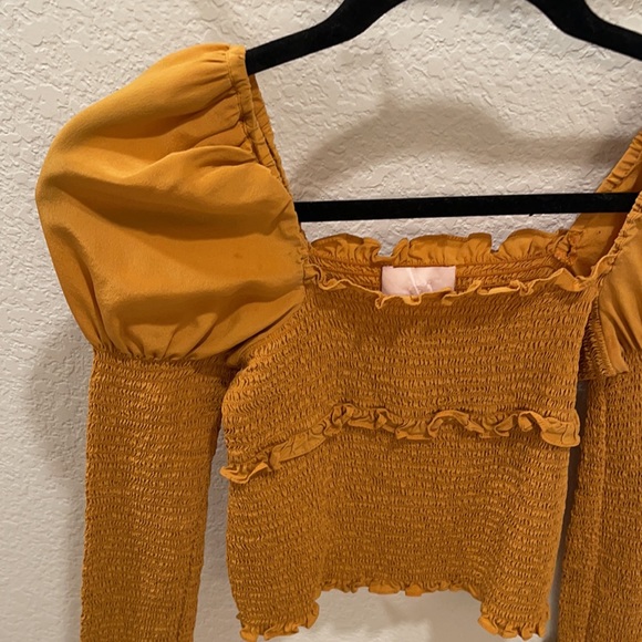 Cinq a’ Sept mustard top XXS - Picture 3 of 5